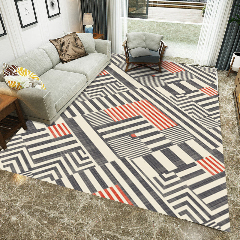 Multicolored Western rug Polypropylene Abstract print rug Easy care Pet-friendly rug for the bedroom