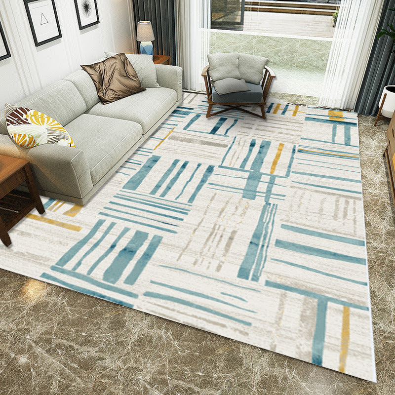 Multicolored Western rug Polypropylene Abstract print rug Easy care Pet-friendly rug for the bedroom