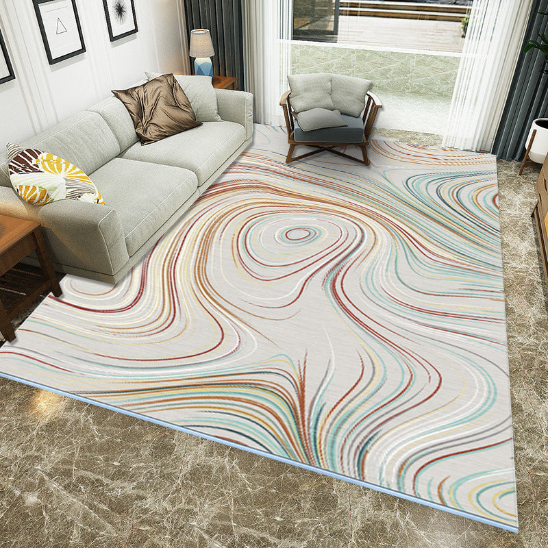 Multicolored Western rug Polypropylene Abstract print rug Easy care Pet-friendly rug for the bedroom