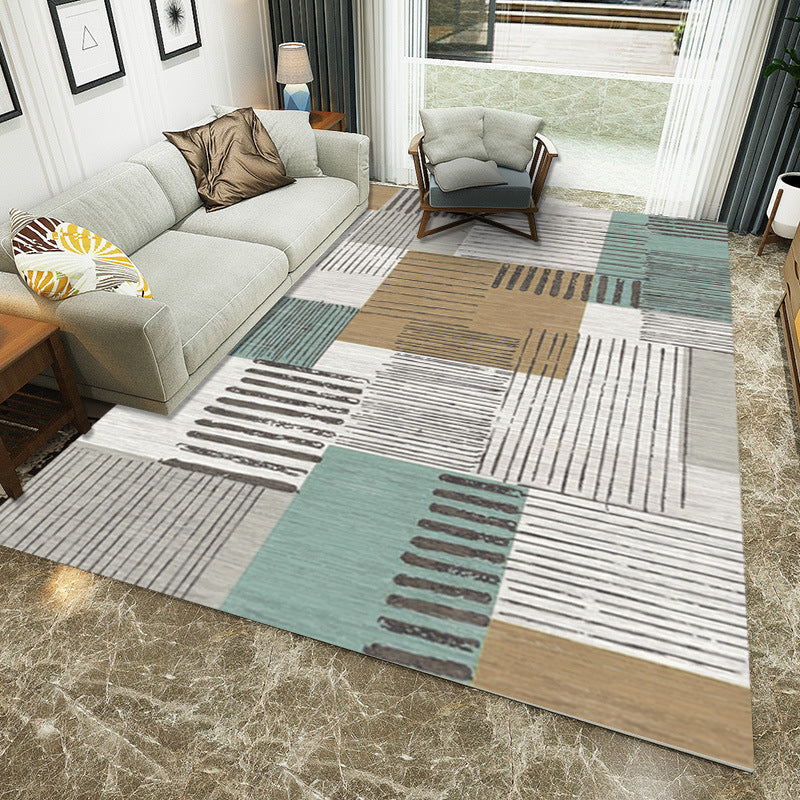Multicolored Western rug Polypropylene Abstract print rug Easy care Pet-friendly rug for the bedroom