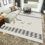 Multicolored Western rug Polypropylene Abstract print rug Easy care Pet-friendly rug for the bedroom