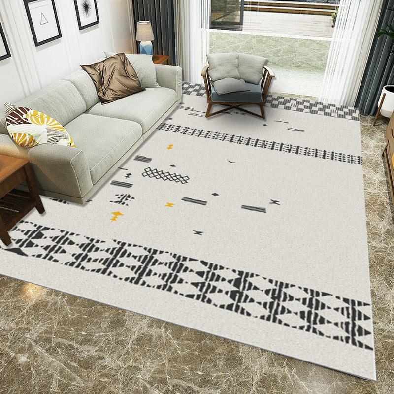 Multicolored Western rug Polypropylene Abstract print rug Easy care Pet-friendly rug for the bedroom