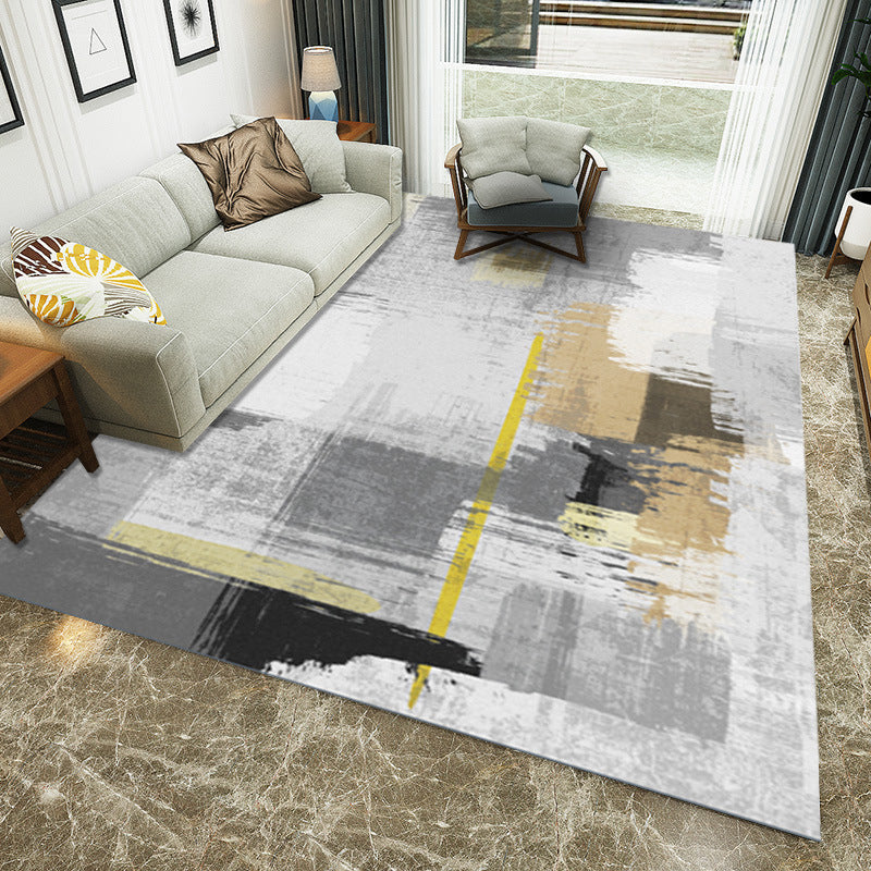 Multicolored Western rug Polypropylene Abstract print rug Easy care Pet-friendly rug for the bedroom