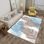 Multicolor tropical rug polyester plant-printed rug non-slip back pet-friendly rug for living room