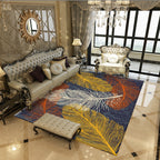 Luxury Living Room Rug Multi Color Plant Indoor Rug Synthetic Easy Care Machine Washable Rug