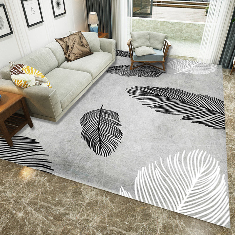 Luxury Living Room Rug Multi Color Plant Indoor Rug Synthetic Easy Care Machine Washable Rug