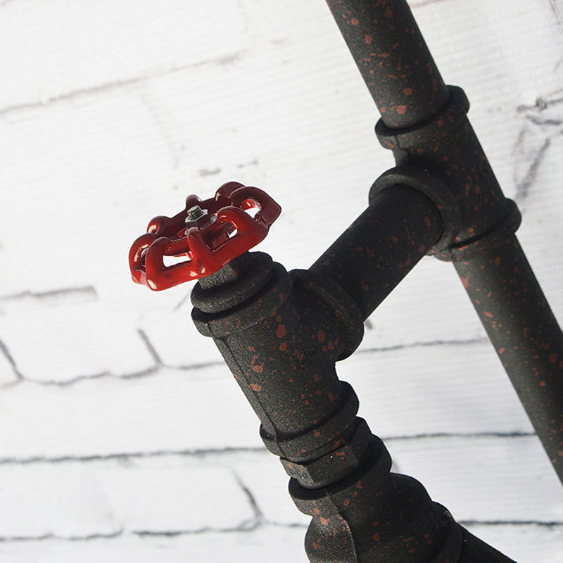 Vintage Conical Wall Lamp Single Iron Wall-Mounted Lamp with Water Pipe in Rust
