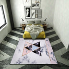 Western garden printed rug Multicolor Polyester rug with non-slip backing Stain-resistant indoor rug for bedroom