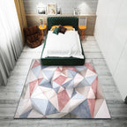 Western garden printed rug Multicolor Polyester rug with non-slip backing Stain-resistant indoor rug for bedroom