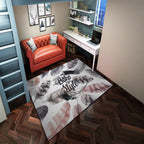 Western garden printed rug Multicolor Polyester rug with non-slip backing Stain-resistant indoor rug for bedroom