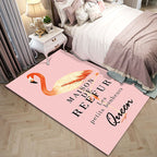 Western garden printed rug Multicolor Polyester rug with non-slip backing Stain-resistant indoor rug for bedroom