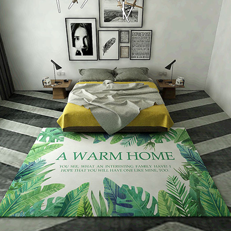 Western garden printed rug Multicolor Polyester rug with non-slip backing Stain-resistant indoor rug for bedroom