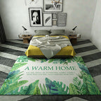Western garden printed carpet multicolored polyester carpet with non-slip backing stain-resistant indoor carpet for bedroom