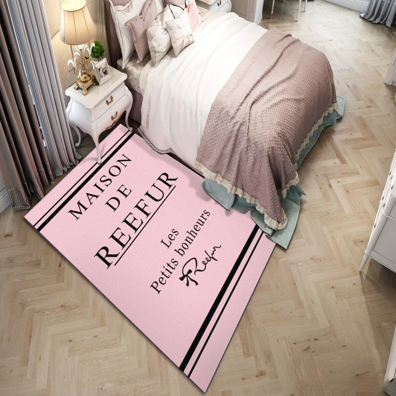 Western garden printed rug Multicolor Polyester rug with non-slip backing Stain-resistant indoor rug for bedroom