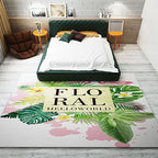 Western garden printed rug Multicolor Polyester rug with non-slip backing Stain-resistant indoor rug for bedroom
