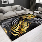 Modern Plant Printed Carpet Multi-Color Polypropylene Area Rug Pet-Friendly Machine-Washable Rug for Room