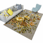 Modern floral patterned rug Multicolored polyester rug for indoor use Pet-friendly, dirt-repellent rug for the children's room