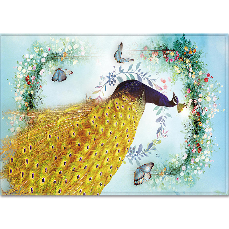 Modern Children's Room Rug Multi-Color Animal Area Rug Polyester Pet-Friendly Non-Slip Washable Rug
