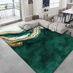 Luxurious geometric print carpet Multicolored synthetic carpet with non-slip backing pet-friendly carpet for the living room