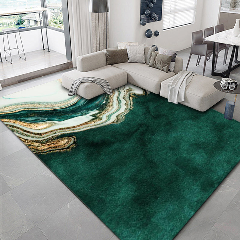 Luxurious geometric print carpet Multicolored synthetic carpet with non-slip backing pet-friendly carpet for the living room