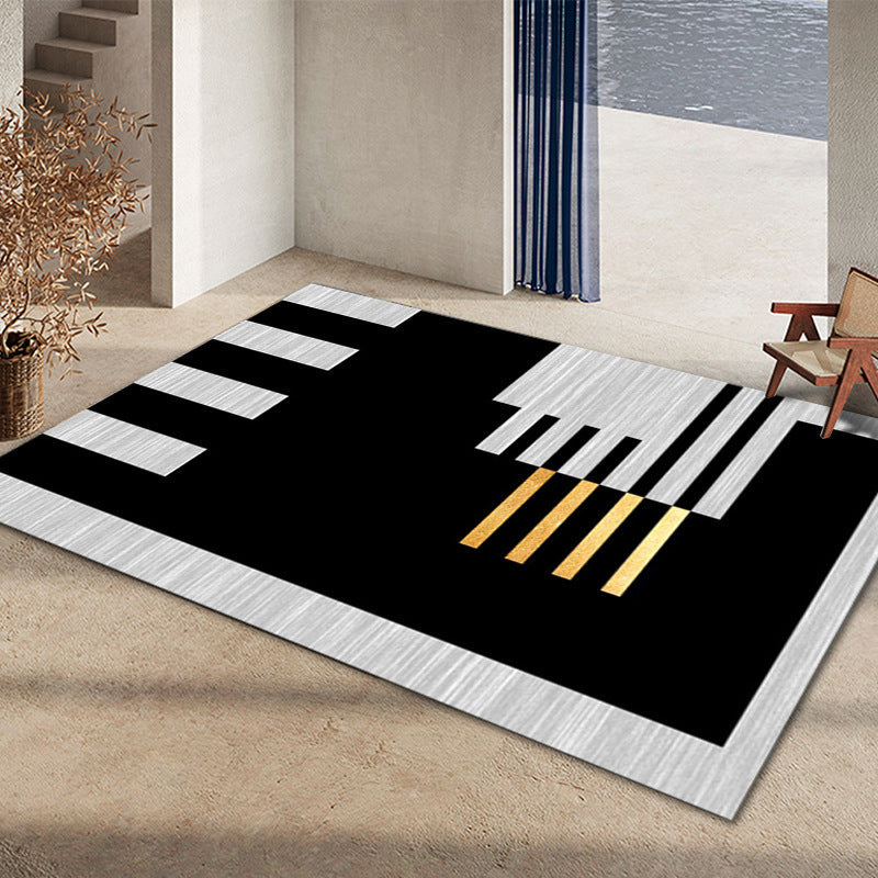 Glam Home Decoration Rug Multicolored Abstract Print Rug Polypropylene Non-Slip Back Easy Care Rug