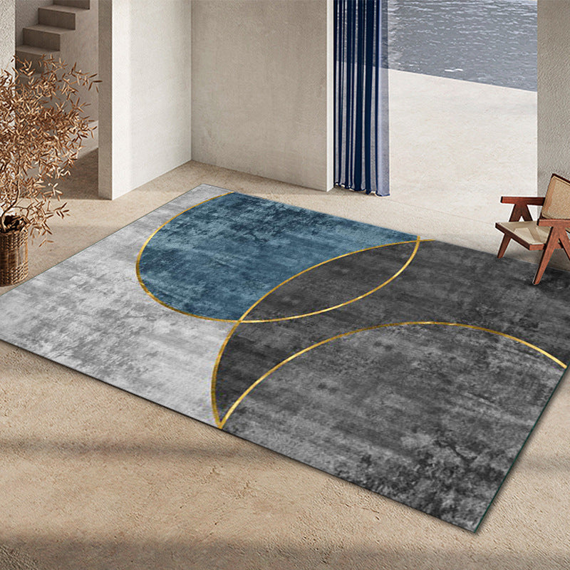 Glam Home Decoration Rug Multicolored Abstract Print Rug Polypropylene Non-Slip Back Easy Care Rug
