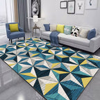 New geometric carpet multicolor polyester carpet pet-friendly stain-resistant indoor carpet for living room
