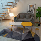 New geometric carpet multicolor polyester carpet pet-friendly stain-resistant indoor carpet for living room