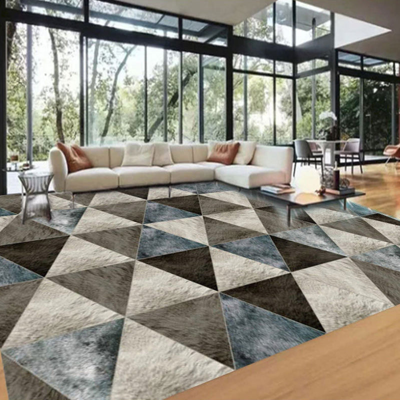 New geometric carpet multicolor polyester carpet pet-friendly stain-resistant indoor carpet for living room
