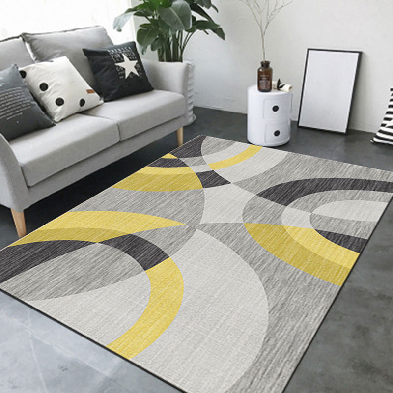 New Product Geometric Rug Multi-Color Polyester Rug Pet-Friendly Stain Resistant Indoor Rug for Living Room