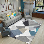 New geometric carpet multicolor polyester carpet pet-friendly stain-resistant indoor carpet for living room