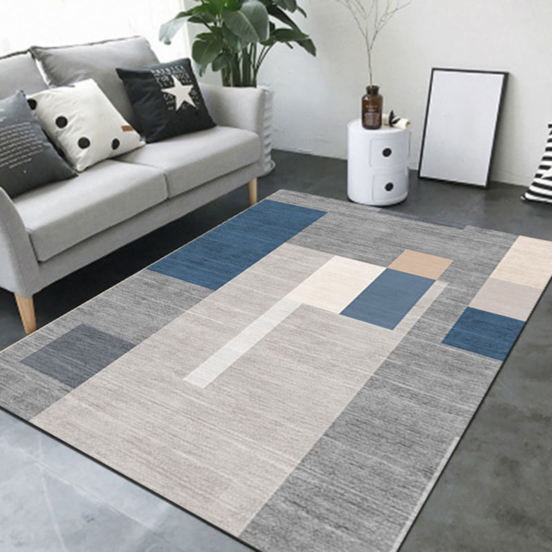 New Product Geometric Rug Multi-Color Polyester Rug Pet-Friendly Stain Resistant Indoor Rug for Living Room