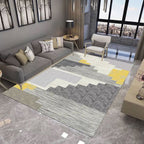 New geometric carpet multicolor polyester carpet pet-friendly stain-resistant indoor carpet for living room