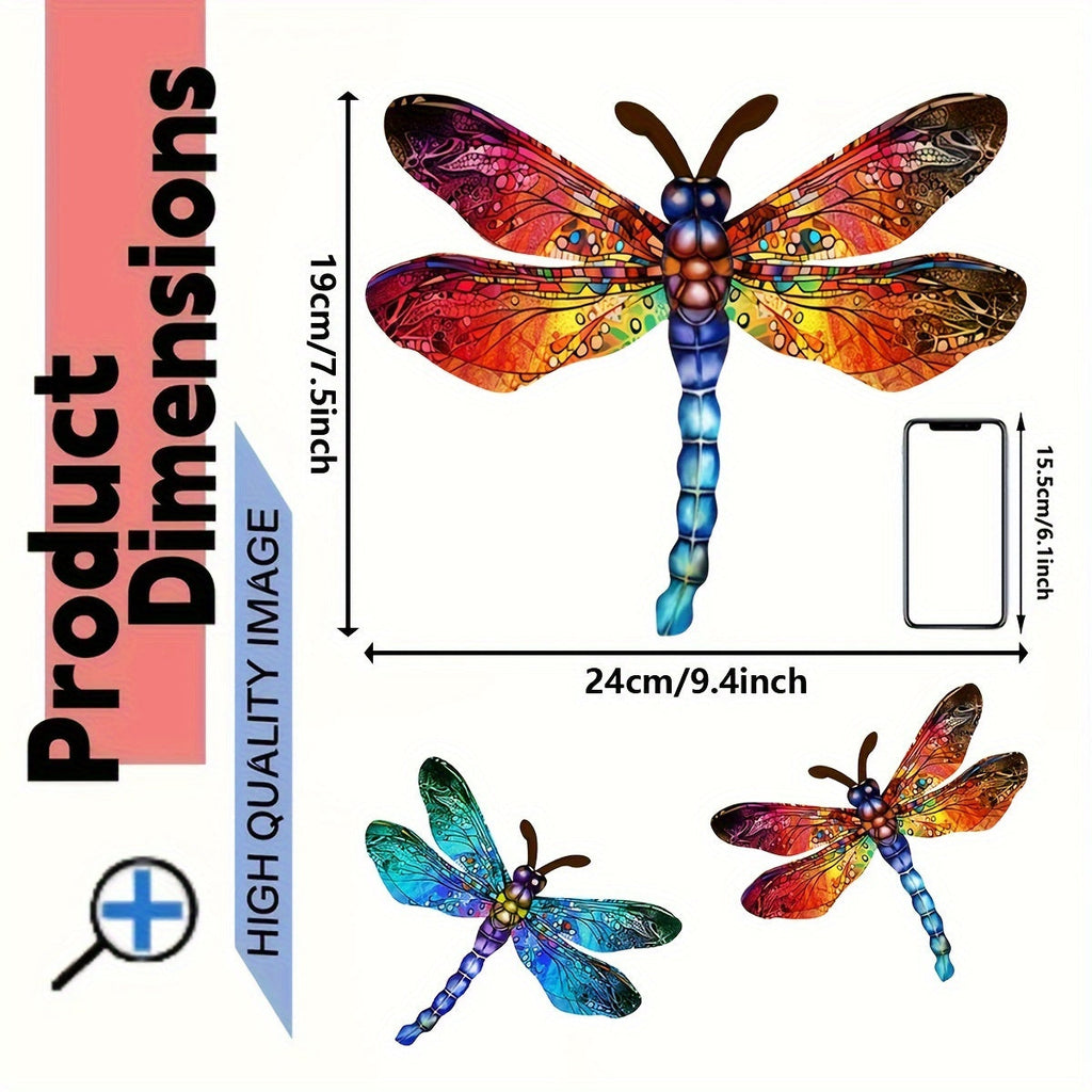1/2 piece vibrant dragonfly wall art made of metal – artistic outdoor decoration for gardens, homes, and events – durable, versatile, and eye-catching – a perfect gift idea for any occasion