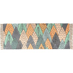 Classic Multicolored Drop Carpet Polyester Plant Printed Carpet Non-Slip Back Machine Washable Carpet for Bedroom