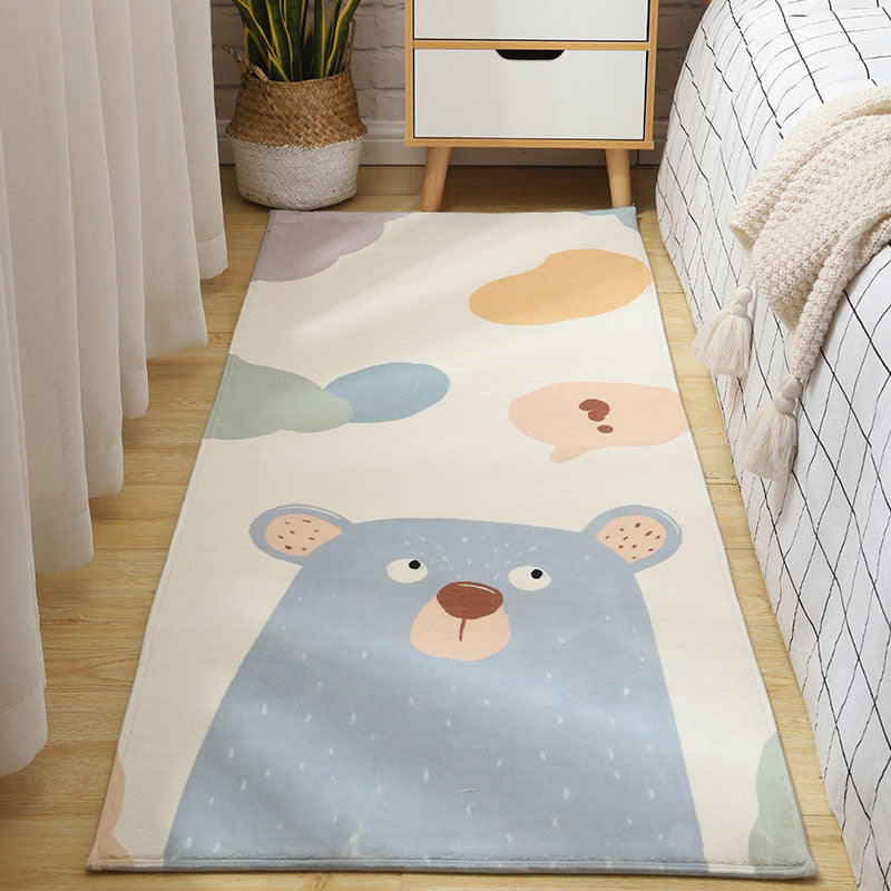 Simple Animal Print Rug Multicolored Cute Indoor Rug Synthetic Non-Slip Back Stain Resistant Rug for Room