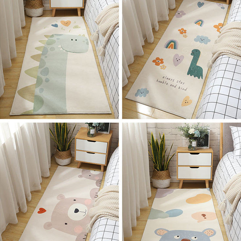 Simple Animal Print Rug Multicolored Cute Indoor Rug Synthetic Non-Slip Back Stain Resistant Rug for Room