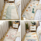Simple Animal Print Rug Multicolored Cute Indoor Rug Synthetic Non-Slip Back Stain Resistant Rug for Room