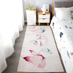 Beautiful children's room carpet Multicolored animal print area rug polypropylene non-slip backing easy-care carpet