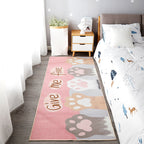 Beautiful children's room carpet Multicolored animal print area rug polypropylene non-slip backing easy-care carpet