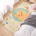 Modern children's room carpet Multicolor Cartoon pattern area rug Polyester non-slip stain-resistant rug