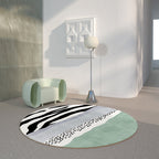 Luxurious Living Room Carpet Multicolored Color Block Area Rug Polypropylene Non-Slip Pet-Friendly Rug