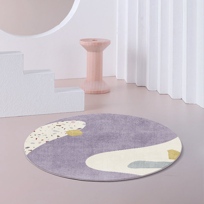 Luxurious Living Room Carpet Multicolored Color Block Area Rug Polypropylene Non-Slip Pet-Friendly Rug
