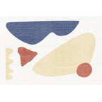 Southwest Living Room Rug Multicolored Color Block Rug Polypropylene Non-Slip Stain Resistant Rug
