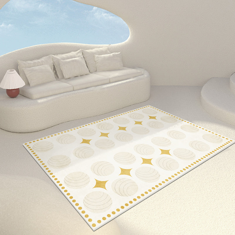 Casual Multicolor Relaxing Carpet Synthetic Color Block Carpet Non-Slip Back Washable Carpet for Bedroom