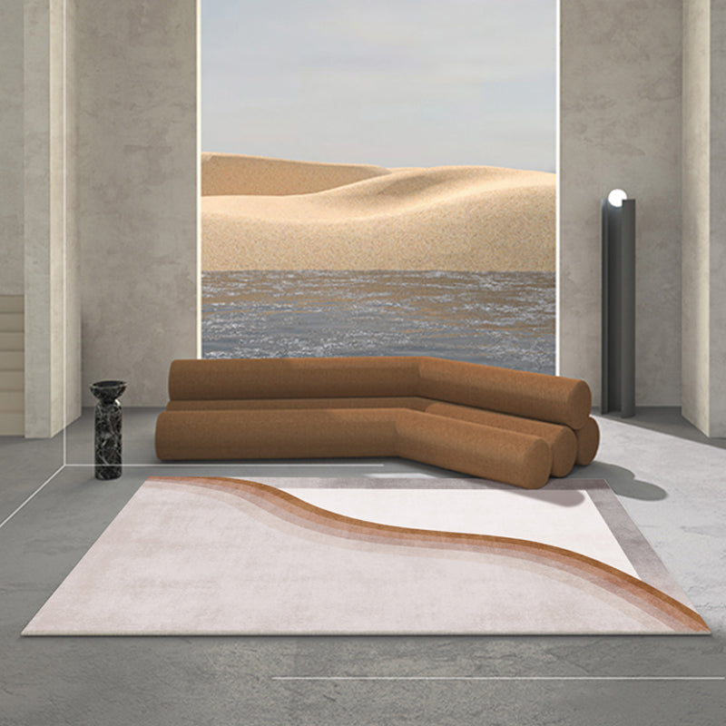 Casual Multicolor Relaxing Carpet Synthetic Color Block Carpet Non-Slip Back Washable Carpet for Bedroom