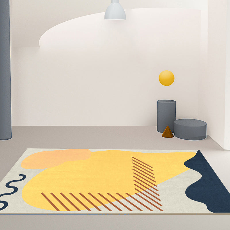 Creative decorative carpet Multicolored abstract print carpet Polypropylene non-slip backing pet-friendly carpet