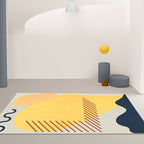 Creative decorative carpet Multicolored abstract print carpet Polypropylene non-slip backing pet-friendly carpet