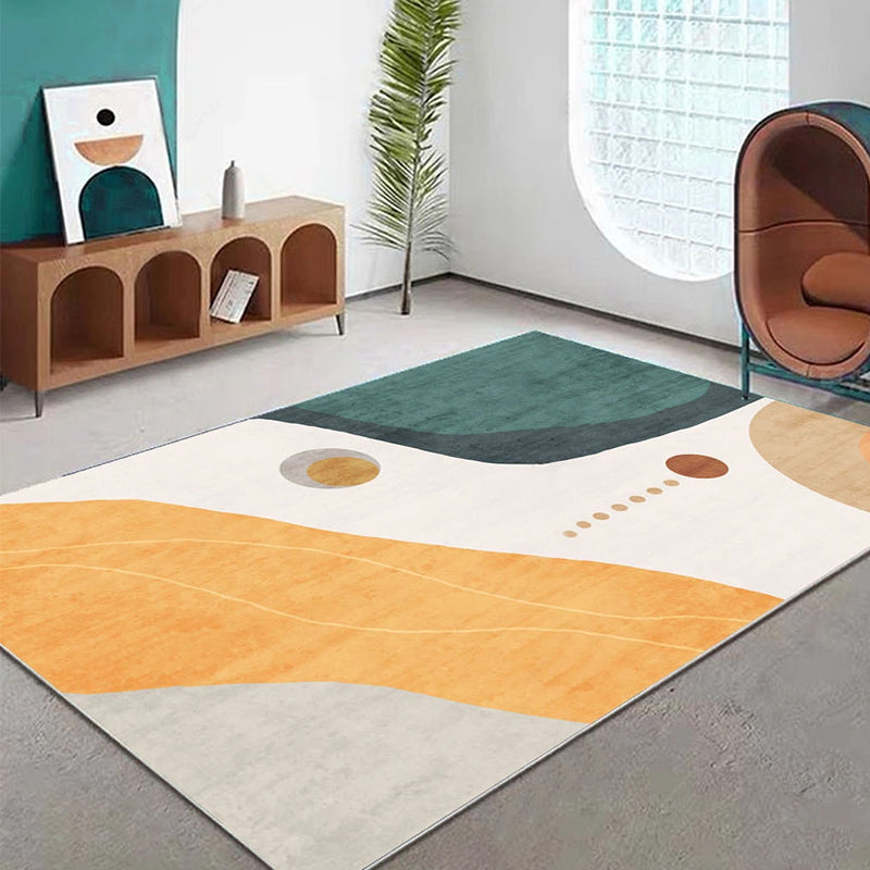 Creative decorative carpet Multicolored abstract print carpet Polypropylene non-slip backing pet-friendly carpet