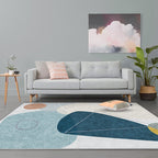 Creative decorative carpet Multicolored abstract print carpet Polypropylene non-slip backing pet-friendly carpet